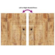 Комплект мебели за баня, 4 части, масивна мангова дървесина