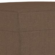 Комплект дивани 3 части с възглавници кафяв текстил