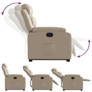 Изправящ реклайнер стол, капучино, изкуствена кожа