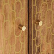 Комплект мебели за баня, 2 части, масивна мангова дървесина