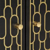 Комплект мебели за баня, 2 части, масивна мангова дървесина