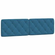 Легло с матрак, синьо, 180x200 см, кадифе