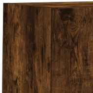 ТВ стенни модули с LED, 6 части, опушен дъб, инженерно дърво