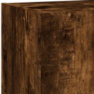 ТВ стенни модули с LED, 5 части, опушен дъб, инженерно дърво