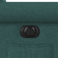 Електрически реклайнер стол, тъмнозелен, текстил