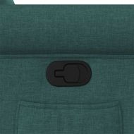 Изправящ реклайнер стол, тъмнозелен, текстил