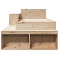 Рамка за легло без матрак, 75x190 см, масивна чамова дървесина