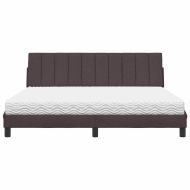 Легло с матрак Hanko, тъмнокафяво, 180x200 см, плат
