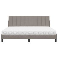 Легло с матрак Hanko, таупе, 180x200 см, плат