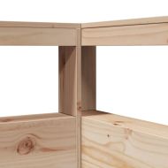 Легло с рафтове за книги, без матрак, 75x190 см, бор масив