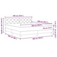 Легло с пружинирана основа Тъмен син 180 x 200 cm Кадифе