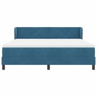 Легло с пружинирана основа Тъмносиньо 180 x 200 cm Кадифе