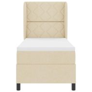 Легло с пружинирана основа с матрак Крем 80 x 200 cm текстил