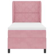 Легло с пружинирана основа Розово 200 x 100 cm Полиестер