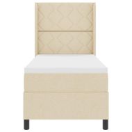 Легло с пружинирана основа с матрак Крем 80 x 200 cm текстил