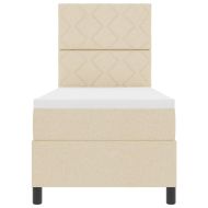 Легло с пружинирана основа с матрак Крем 80 x 200 cm текстил