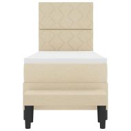 Легло с пружинирана основа с матрак с таблото Крем 80 x 200 cm