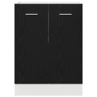 Долен шкаф Черен дъб 60x46x81,5 см Инженерна дървесина