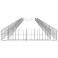 Габион повдигната леха, поцинкована стомана, 800x100x20 см