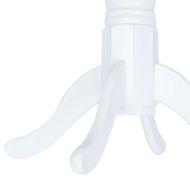 Трапезна маса, бяло и кафяво, 106 cм, каучуково дърво масив