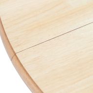 Трапезна маса, бяло и кафяво, 106 cм, каучуково дърво масив