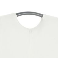 Конзолни трапезни столове, 6 бр, бели, изкуствена кожа