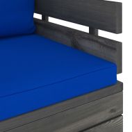 Градински фотьойл с възглавници, борова дървесина