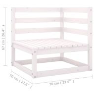 4-местен градински диван с възглавници, борово дърво масив