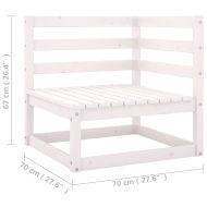 Градински лаундж комплект, 4 части, с възглавници, бор масив