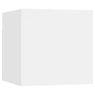 Комплект ТВ шкафове от 9 части, бял, инженерно дърво