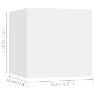 Комплект ТВ шкафове от 9 части, бял, инженерно дърво