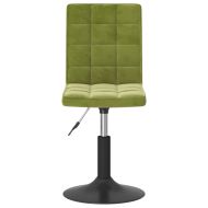 Въртящи се трапезни столове, 4 бр, светлозелени, кадифе