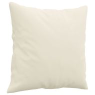 2-местен диван с декоративни възглавници кремав 140 см кадифе