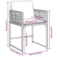 Външен трапезен комплект 13 части с възглавници черен полиратан