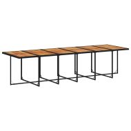 Градински комплект с възглавници 17 части полиратан черен