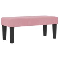 Легло с пружинирана основа с матрак Розово 100 x 200 cm Кадифе