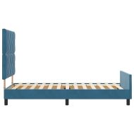 Легло с пружинирана основа Тъмен син 90 x 200 cm Кадифе
