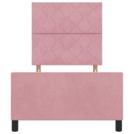 Легло с пружинирана основа с таблото Розово 100 x 200 cm Кадифе