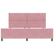 Легло с пружинирана основа с таблото Розово 200 x 200 cm Кадифе