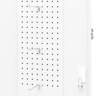 Шкаф за екипировка за езда, бял, 53x53x105 см, стомана