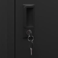 Заключващ се шкаф, черен, 38x40x180 см, стомана