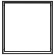 Стойка за дърва за огрев, черен мат, 110x28x116 см, стомана