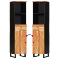 Шкаф за баня 38x33x160 см масивно акациево дърво