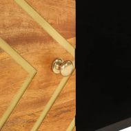 Кафе маса, кафява, 80x50x40 см, мангово дърво масив