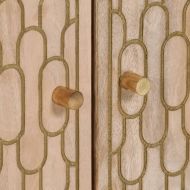 Страничен шкаф 60x33x75 см манго масивно дърво