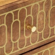 Нощни шкафчета, 2 бр, 40x33x46 см, манго масив