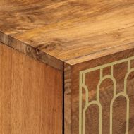 Страничен шкаф 60x33x75 см манго масивно дърво