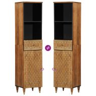 Шкаф за баня 38x33x160 см масивно мангово дърво