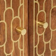 Висок шкаф, 60x33x100 см, мангово дърво масив