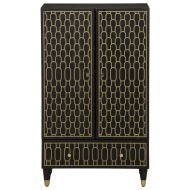 Висок шкаф, 60x33x100 см, мангово дърво масив